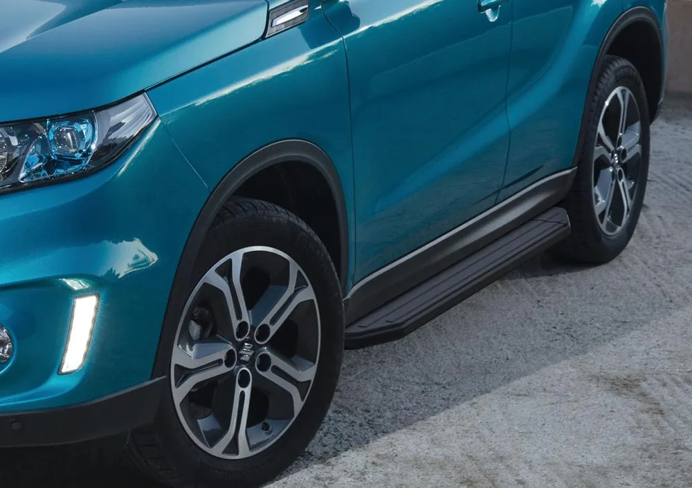 Порог-площадка "Premium-Black" A160ALB + комплект крепежа, RIVAL, Suzuki Vitara 2015-