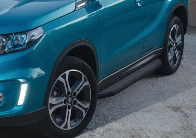 Порог-площадка "Premium-Black" A160ALB + комплект крепежа, RIVAL, Suzuki Vitara 2015-