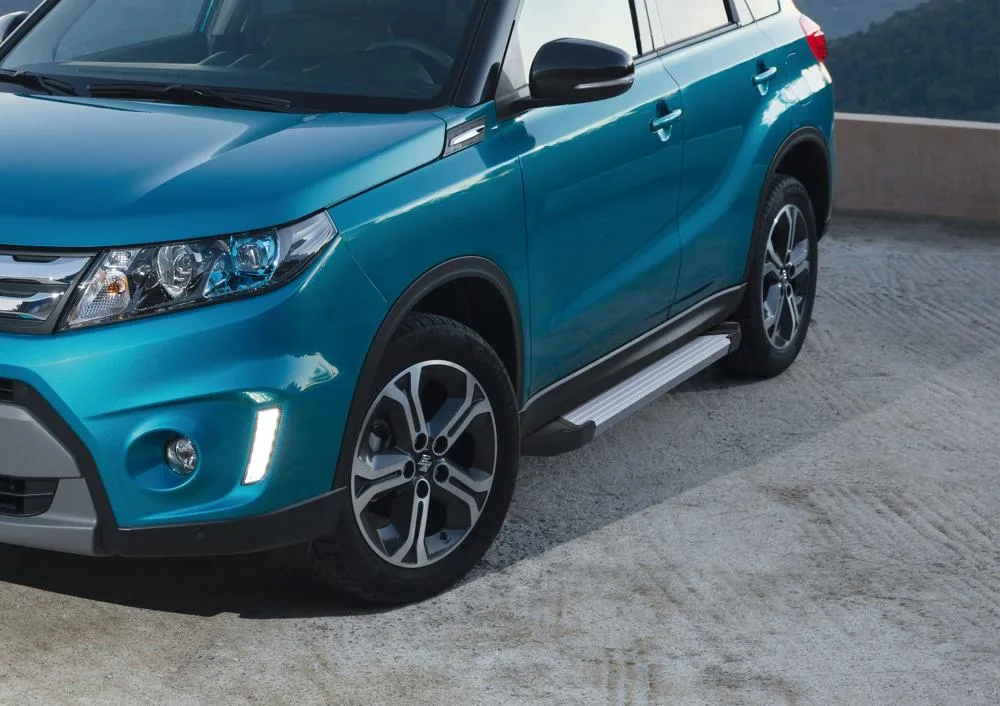 Порог-площадка "Silver" F160AL + комплект крепежа, RIVAL, Suzuki Vitara 2015-