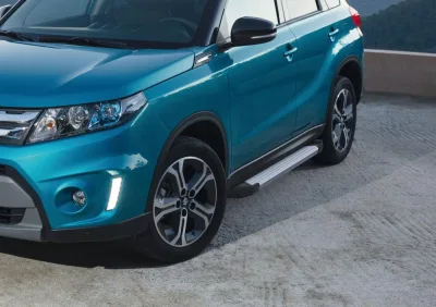 Порог-площадка "Silver" F160AL + комплект крепежа, RIVAL, Suzuki Vitara 2015-