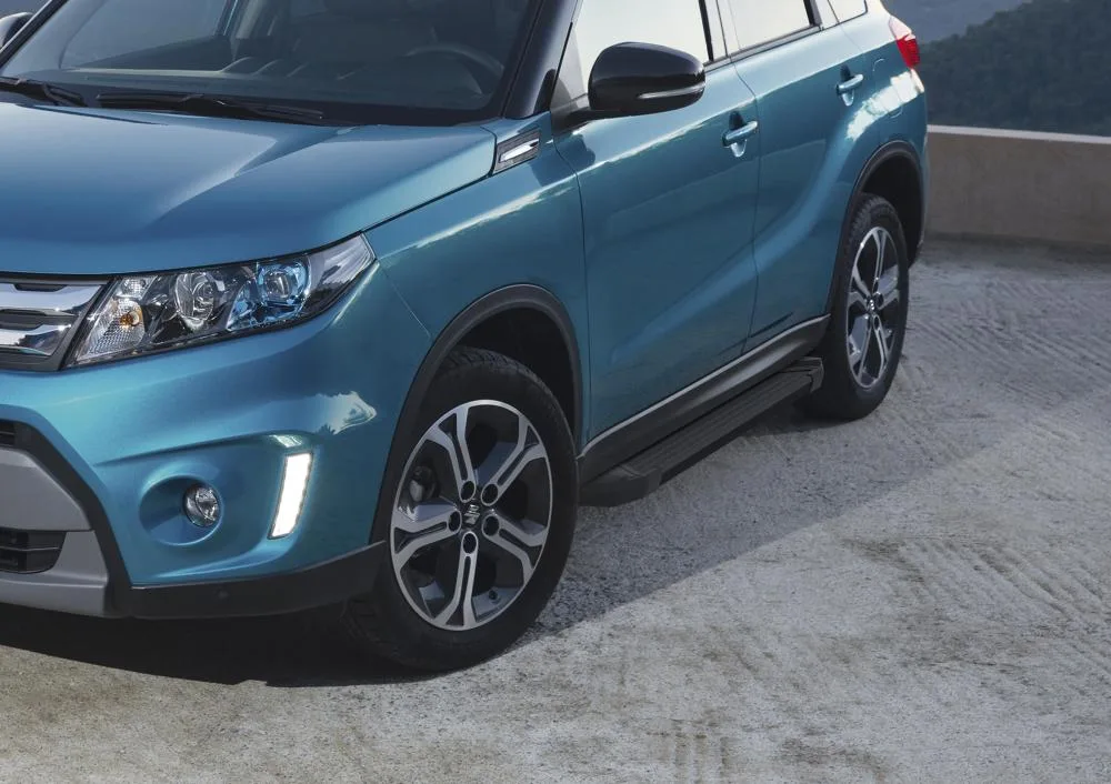 Порог-площадка "Black" F160ALB + комплект крепежа, RIVAL, Suzuki Vitara 2015-
