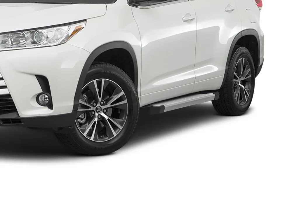 Порог-площадка "Silver" F180AL + комплект крепежа, RIVAL, Toyota Highlander 2014-2017-
