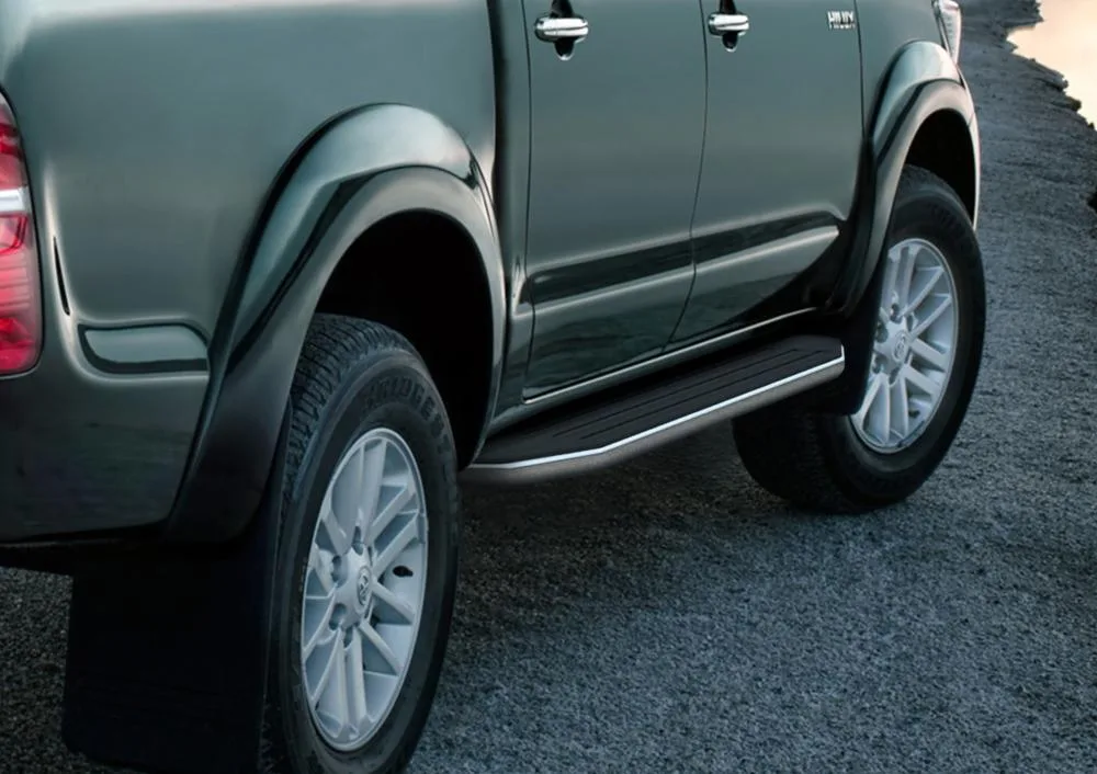 Порог-площадка "Premium" A193ALP + комплект крепежа, RIVAL, Toyota Hilux 2005-2011-2015