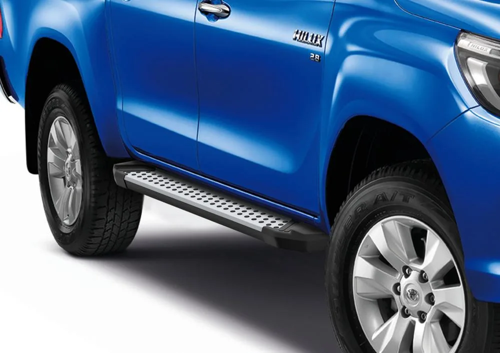 Порог-площадка "Bmw-Style" D193AL + комплект крепежа, RIVAL, Toyota Hilux 2015-