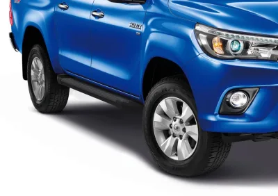 Порог-площадка "Black" F193ALB + комплект крепежа, RIVAL, Toyota Hilux 2015-
