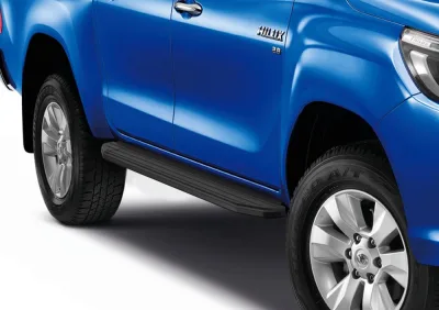 Порог-площадка "Premium-Black" A193ALB + комплект крепежа, RIVAL, Toyota Hilux 2015-