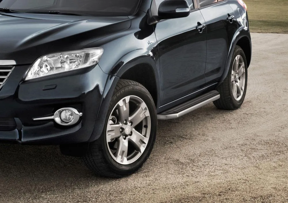 Порог-площадка "Premium" A173ALP + комплект крепежа, RIVAL, Toyota Rav 4 2006-2010-2013, Long