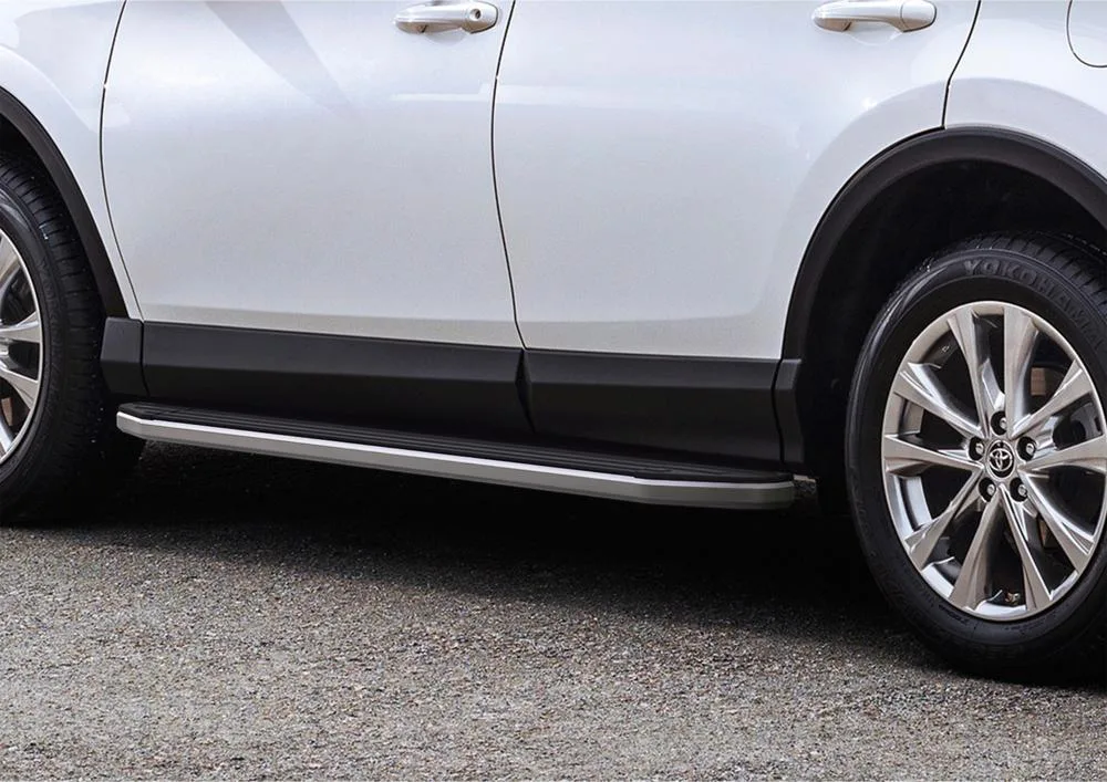 Порог-площадка "Premium" A173ALB + комплект крепежа, RIVAL, Toyota Rav 4 2015-/Toyota Rav 4 2013-2015