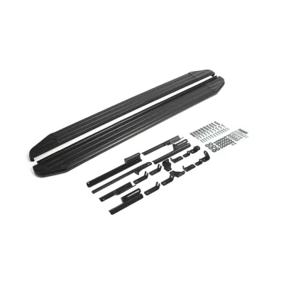 Порог-площадка "Premium-Black" A180ALB + комплект крепежа, RIVAL, Toyota Rav 4 2019-