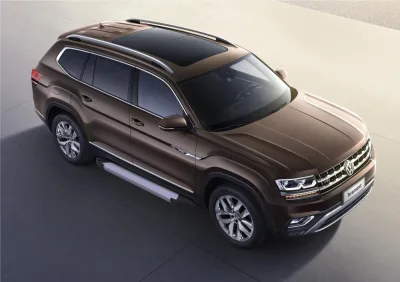 Порог-площадка "Silver" F193AL + комплект крепежа, RIVAL, Volkswagen Teramont 2018-