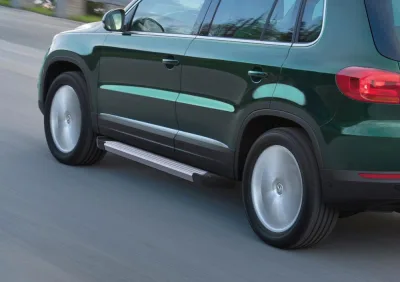 Порог-площадка "Silver" F173AL + комплект крепежа, RIVAL, Volkswagen Tiguan 2007-2011-2017