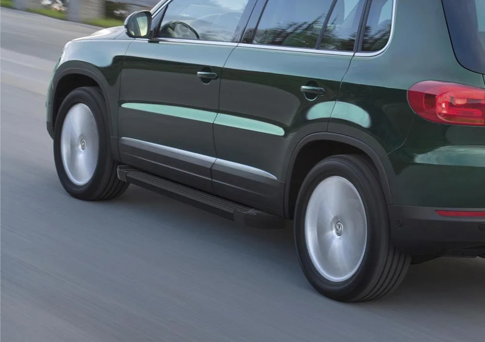 Порог-площадка "Black" F173ALB + комплект крепежа, RIVAL, Volkswagen Tiguan 2007-2011-2017
