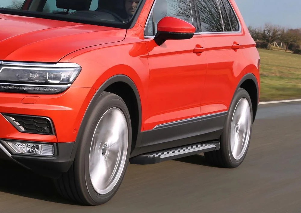 Порог-площадка "Bmw-style" D173AL + комплект-крепежа, RIVAL, Volkswagen Tiguan 2017-