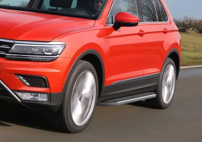 Порог-площадка "Premium" A173ALP + комплект крепежа, RIVAL, Volkswagen Tiguan 2017-