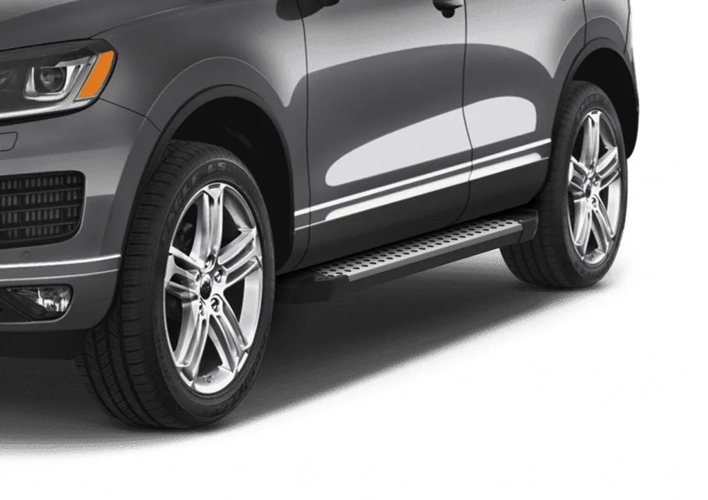 Порог-площадка "Bmw-Style" D193AL + комплект крепежа, RIVAL, Volkswagen Touareg 2010-2018