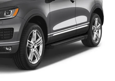 Порог-площадка "Black" F193ALB + комплект крепежа, RIVAL, Volkswagen Touareg 2010-2018