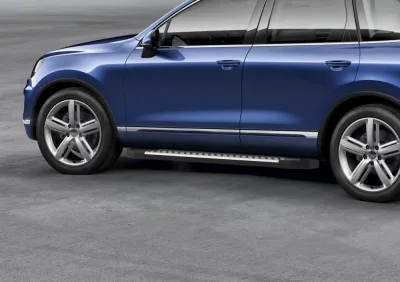 Порог-площадка "Bmw-Style" D193AL + комплект крепежа, Volkswagen Touareg R-Line 2015-2018