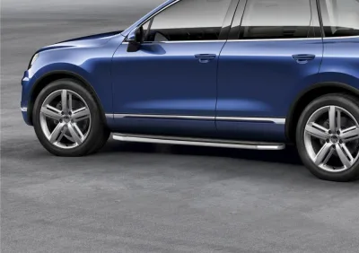 Порог-площадка "Premium" A193ALP + комплект крепежа, RIVAL, Volkswagen Touareg R-Line 2015-2018