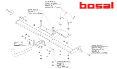 ТСУ 5256-А  Daewoo Nexia Sd (1995-2015) (б/электрики) Bosal