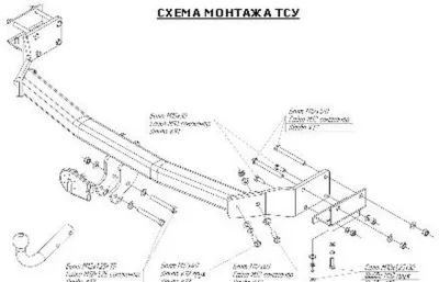 ТСУ 4227-А  Hyundai Santa Fe (CM) SUV (2006-2012) (б/электрики) Bosal