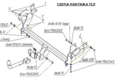 ТСУ 4152-А  Mitsubishi Outlander (2003-2008)/Airtrek (2001-2008) (б/электрики) Bosal