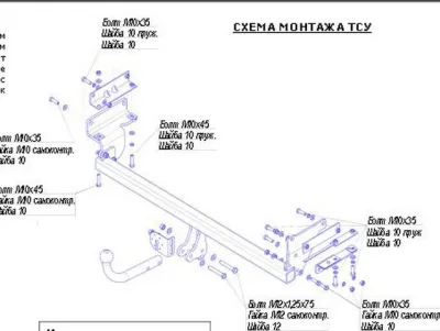 ТСУ 4357-А  Nissan Qashqai (2007-2013)/Qashqai+2 (2008-2013) (б/электрики) Bosal