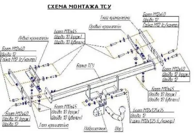 ТСУ 4362-А  Nissan Tiida Hb,Sd (2007-2013) (б/электрики) Bosal
