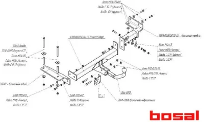 ТСУ 9008-A Changan CS35 SUV (2013-) (б/электрики) Bosal