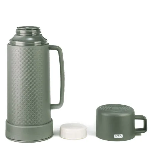 Термос LARA  - 650 мл, стеклянная колба, долгое сохранение, кружка LR04-81