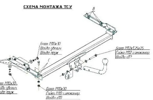 ТСУ 4355-А  Nissan Note minivan (2005-2013) (б/электрики) Bosal