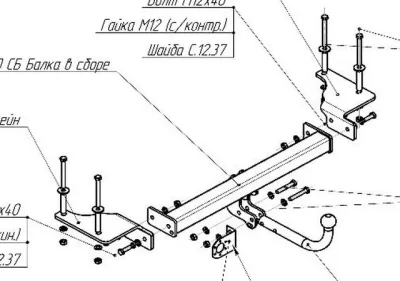 ТСУ 3318-А  Jac S5 (2013-) (б/электрики) Bosal