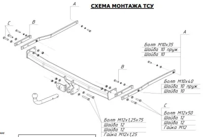 ТСУ 1420-А  Renault Megane II Sd, SW (2002-2009)/Megane III SW (2002-2009) (б/электрики) Bosal