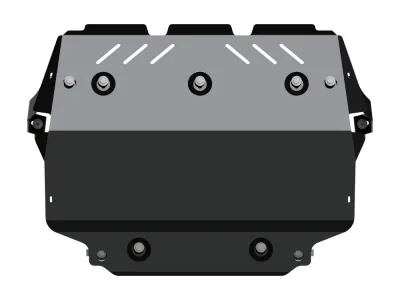 Защита картера и КПП Audi A3 (8P) (2003-2012) V-1.2TSI; 1.4TSI; 1.8TSI; 2.0TSI /Seat Altea Freetrack (2007-2015) V-2.0DSG /Seat Leon II (1P1 HB) (2005-2012) /Skoda Octavia A5 (FL/Scout) (A5) (2008-2013) V-1,4; 1,4TSI; 1.6; 1,8TSI; 2,0TDi 4x4 /Superb (3T43