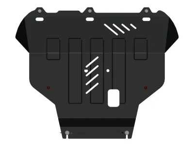Защита картера и КПП Ford Focus lll (2011-) без люка V-1.6MT. 2.0MT/Ford Focus RS (2016-) V-2.3MT (Шериф)