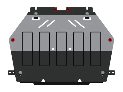 Защита картера и КПП Mitsubishi Outlander сборка Япония (2012-) V-2.0CVT 4WD/ (2015-) V-2.4 CVT 4WD  (Шериф)