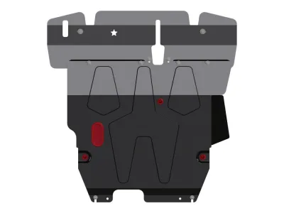 Защита картера и КПП Mitsubishi Lancer (2003-2007) V-1,3.1,6, 1.8,2.0/M.Lancer Cedia рулевое кправление (2000-2004) V-2.0  (Шериф)