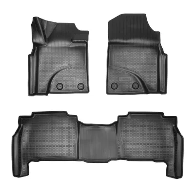 Коврики в салон полиуретан для Toyota LC-200 (J20A) 3D (2012-2021) (5-7 мест)