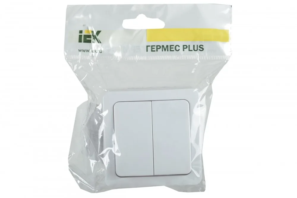 Выключатель 2-кл Гермес PLUS ВС20-2-0-ГПБ наружный IP54 IEK