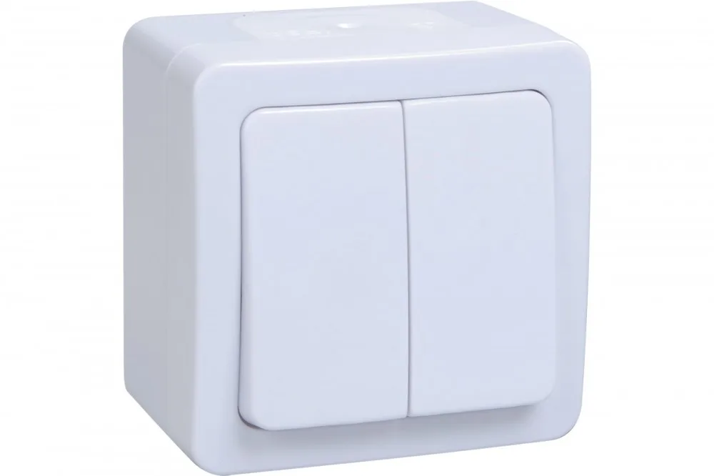 Выключатель 2-кл Гермес PLUS ВС20-2-0-ГПБ наружный IP54 IEK
