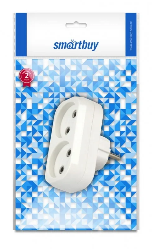 Разветвитель (двойник) б/з 10А Smartbuy SBE-10-A02-2