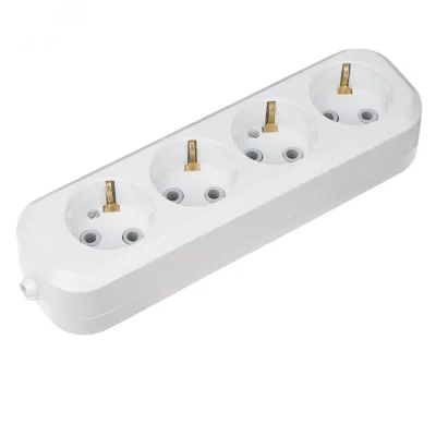 Колодка 4гн с заземлением REXANT 11-8707