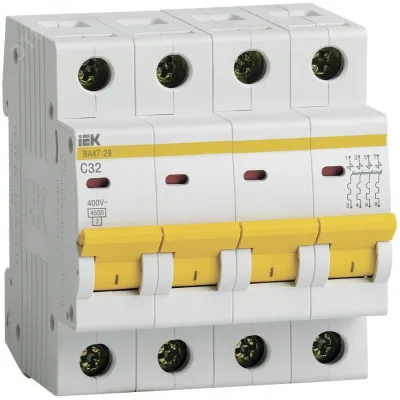Автом. выкл. IEK ВА 47-29 4Р 32А 4,5 кА