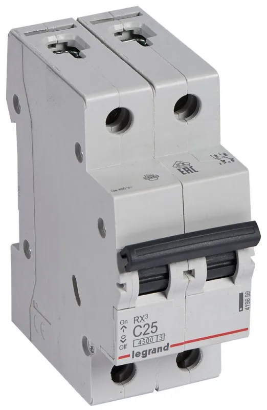 Автом. выкл. LEGRAND 2Р 25А RX3 4,5 кА C