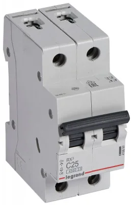 Автом. выкл. LEGRAND 2Р 25А RX3 4,5 кА C