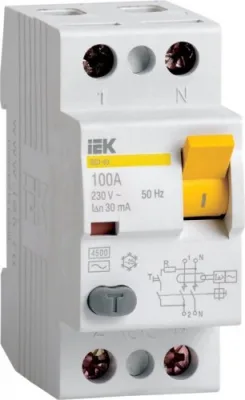 Выкл. дифференциальн тока (УЗО) 2Р 32A IEK ВД1-63 MDV10-2-032-030