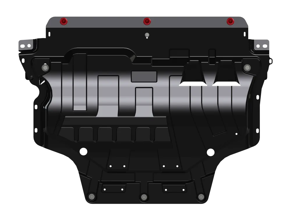 Защита картера и радиатора Skoda Octavia A7 (2013-) V-1,4 МТ;1,4TSI МТ;1,6 MPI МТ;1,8TSI МТ;1,8TSI DSG/VW Passat B8  (2015-)V-1.4;1,8TSI MT/DSG (сталь 2мм) Шериф