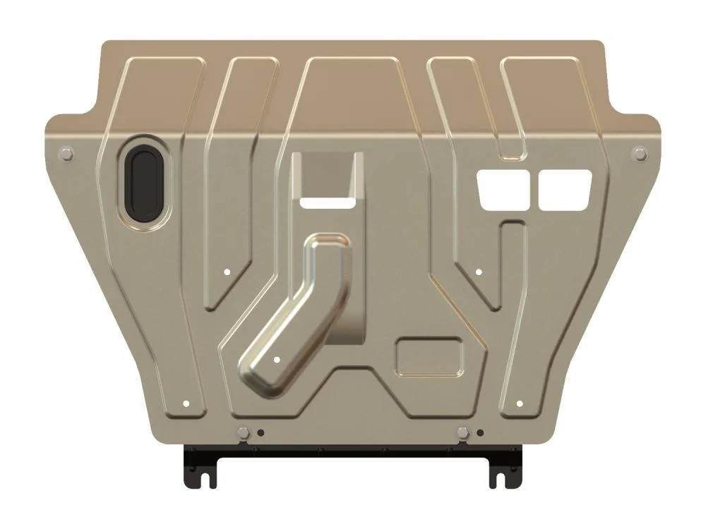 Защита картера и КПП Toyota RAV 4 (2005-2012-2015-) V-2.0 АТ; 2.0 МТ;2,2 (АМг 3мм) (АЛЮМИНИЙ) Шериф