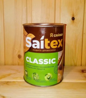 Деревозащитное средство Saitex Classic Тиковое дерево 1л.