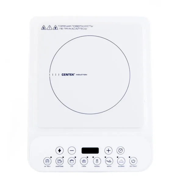 Плитка индукционная Centek CT-1517 White  8 настр. мощности, 7 программ, таймер, LED-дисплей