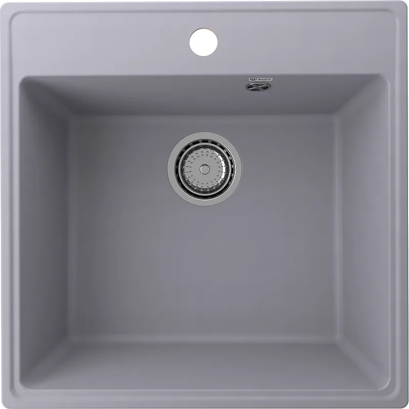 Мойка ULGRAN Quartz Forte 505-05 505*505 мм квадрат серый